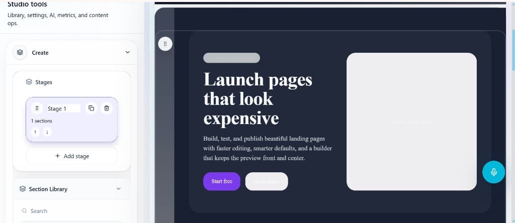Launch pages that look expensive screenshot