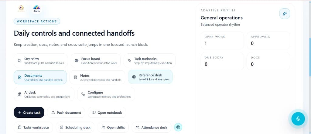 Your daily launchpad for focused work screenshot